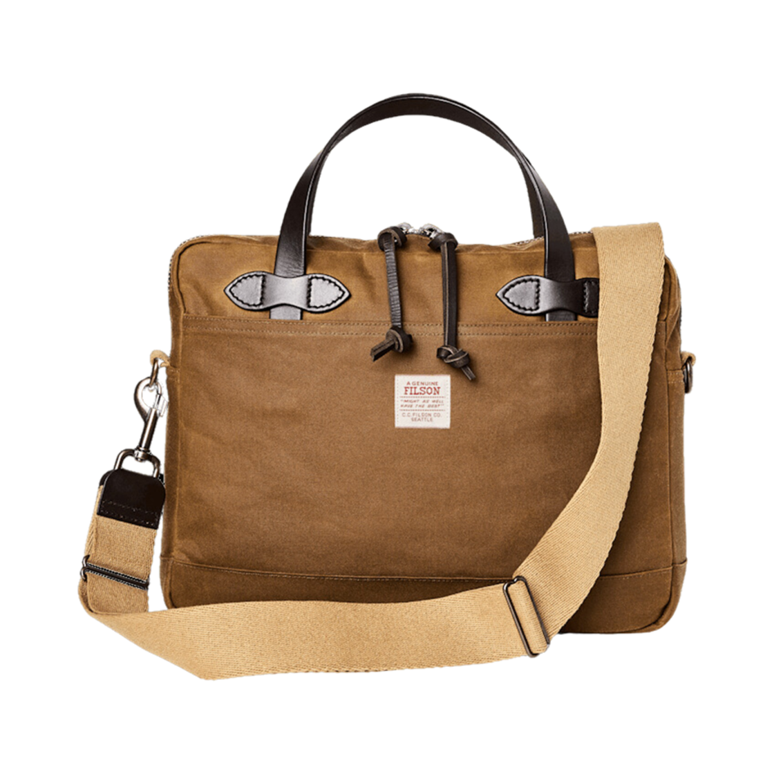 필슨 틴 클로스 컴팩트 브리프케이스 다크 탄(Filson Tin Cloth Compact Briefcase Dark Tan)