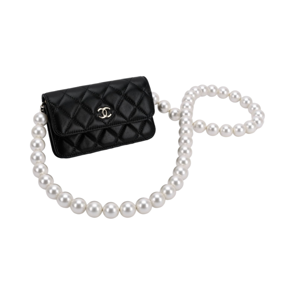 샤넬 체인 미니백 카프스킨 이미테이션 펄 & 골드 메탈 블랙(Chanel Clutch With Chain Calfskin Imitation Pearls & Gold Black) - 3