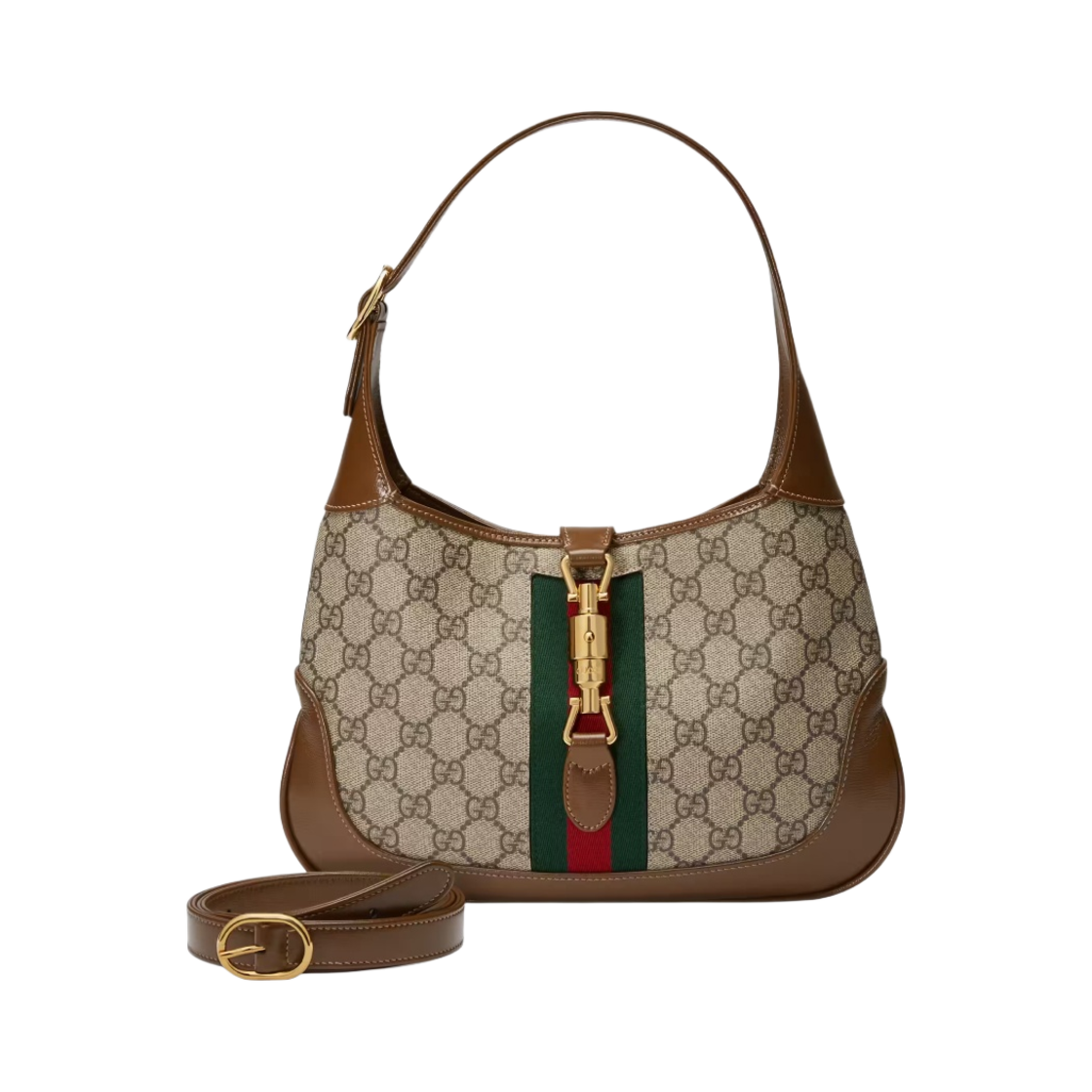 636706-HUHHG-8565 Gucci Jackie 1961 Small Shoulder Bag Beige Ebony