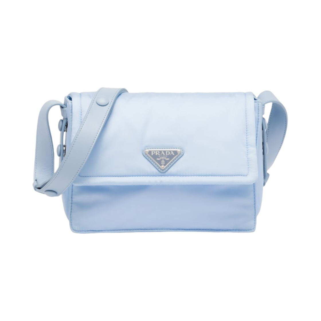 프라다 스몰 패딩 리나일론 숄더백 라이트 블루