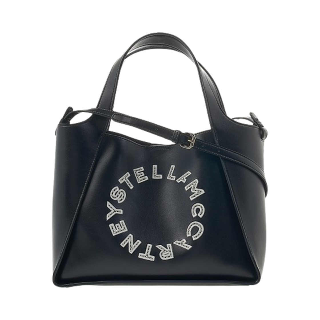 513860WP01391000 Stella McCartney Logo Detail Shoulder Bag Black