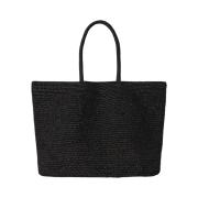 The Row Oregon Raffia Bag Black