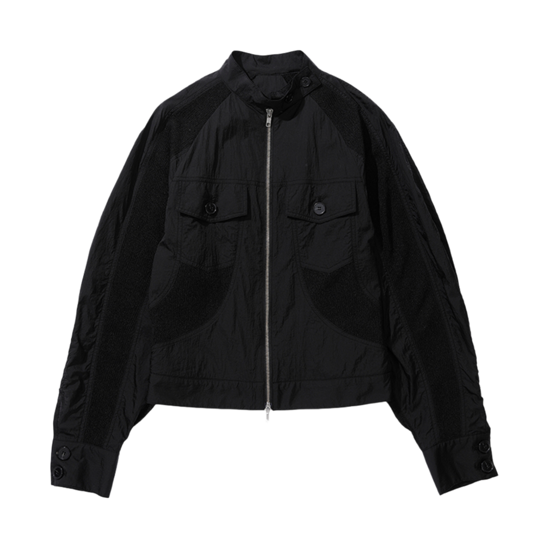 WGJP2509003-2 Odlyworkshop Knit Bomber Jacket Silence
