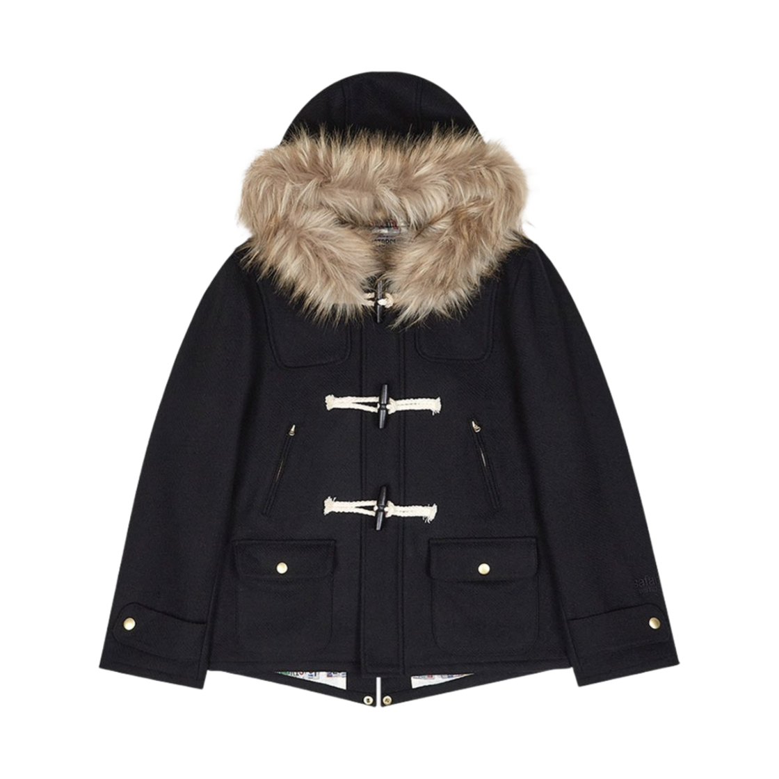 saf00382 Safarispot 1/2 Region Motors Club Fake Fur Duffle Coat