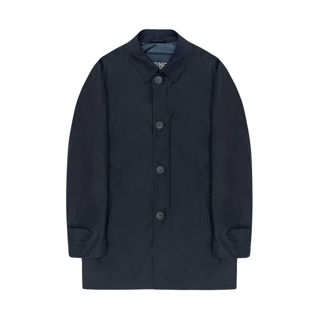 IM000308U-12010-9201 Herno Single Breast Button Shirt Coat Navy