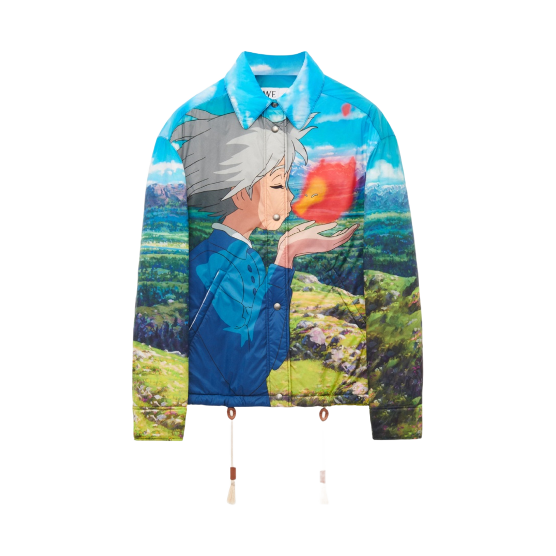 로에베 x 하울의 움직이는 성 캘시퍼 나일론 코치 자켓 멀티컬러(Loewe x Howl's Moving Castle Calcifer Coach Jacket in Nylon Multicolor) - 1