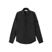 Stone Island Q100006 Crinkle Reps NY Recycled Nylon in Anti-Drop with Wind Resistant Padding Shirt Jacket Black - 25FW