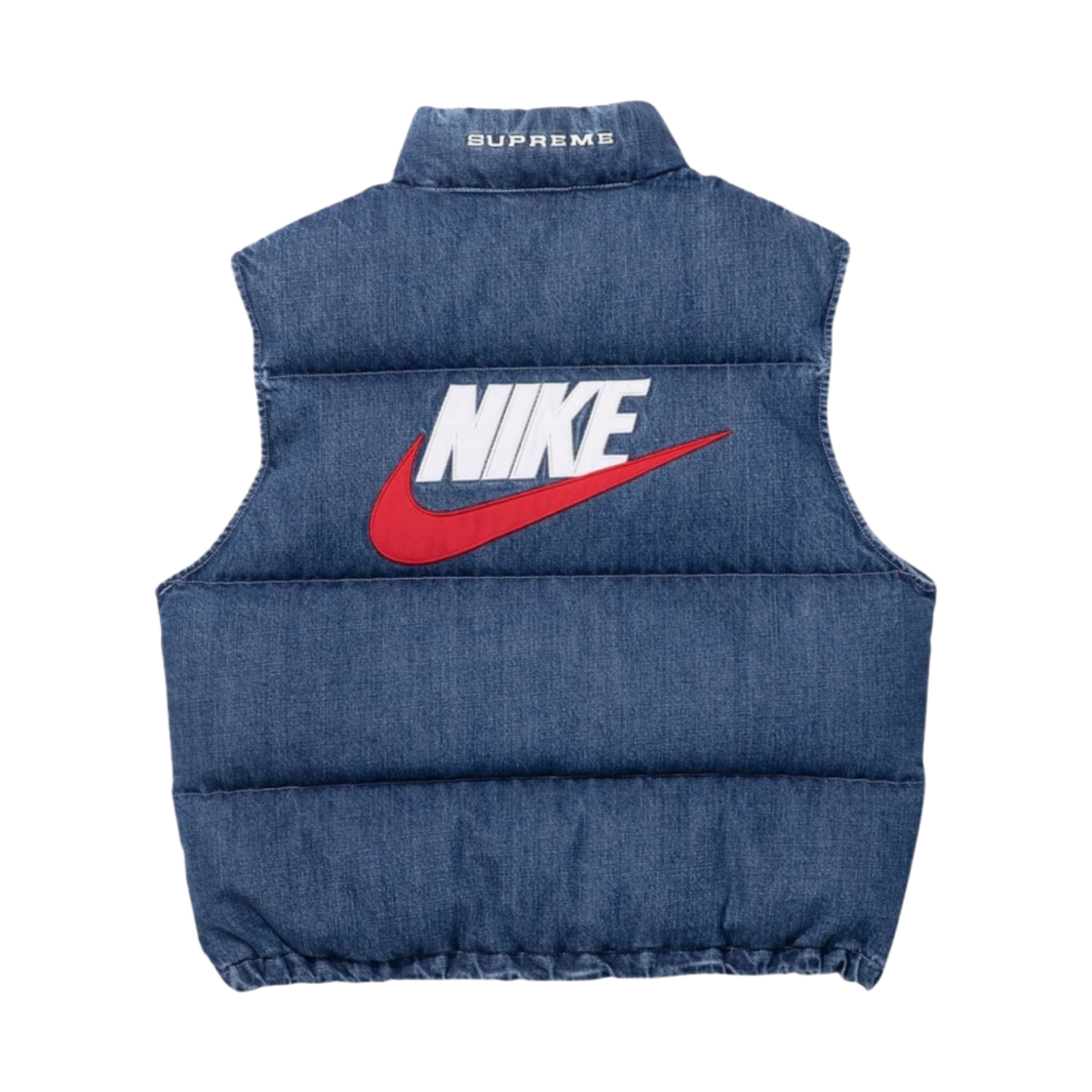 슈프림 x 나이키 데님 퍼퍼 베스트 인디고 - 24SS(Supreme x Nike Denim Puffer Vest Indigo - 24SS)