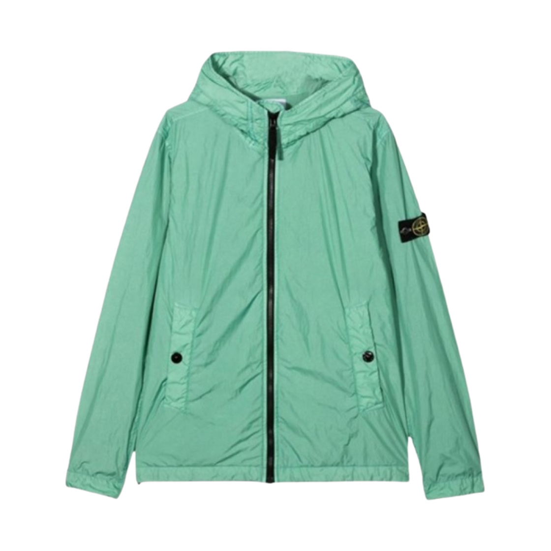 761640233-V0052 (Kids) Stone Island 40233 Crinkle Reps Nylon Garment Dyed Hooded Blouson Light Green - 22SS