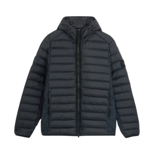 Stone Island 40324 Loom Woven Chambers Recycled Nylon Down-TC Light Hooded Down Jacket Navy Blue - 24FW