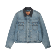 Stussy x Levi's Embossed Trucker Jacket Indigo
