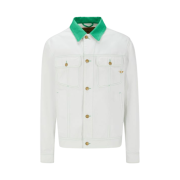Diesel Pt-D-Barcy Giacca Denim Jacket White Green