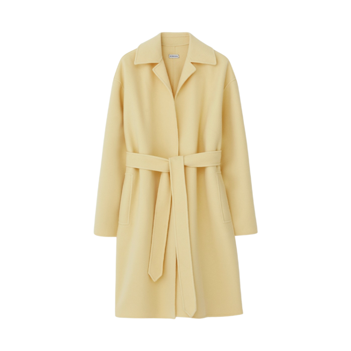 (W) 버버리 캐시미어 랩 코트 다포딜((W) Burberry Cashmere Wrap Coat Daffodil) - 1