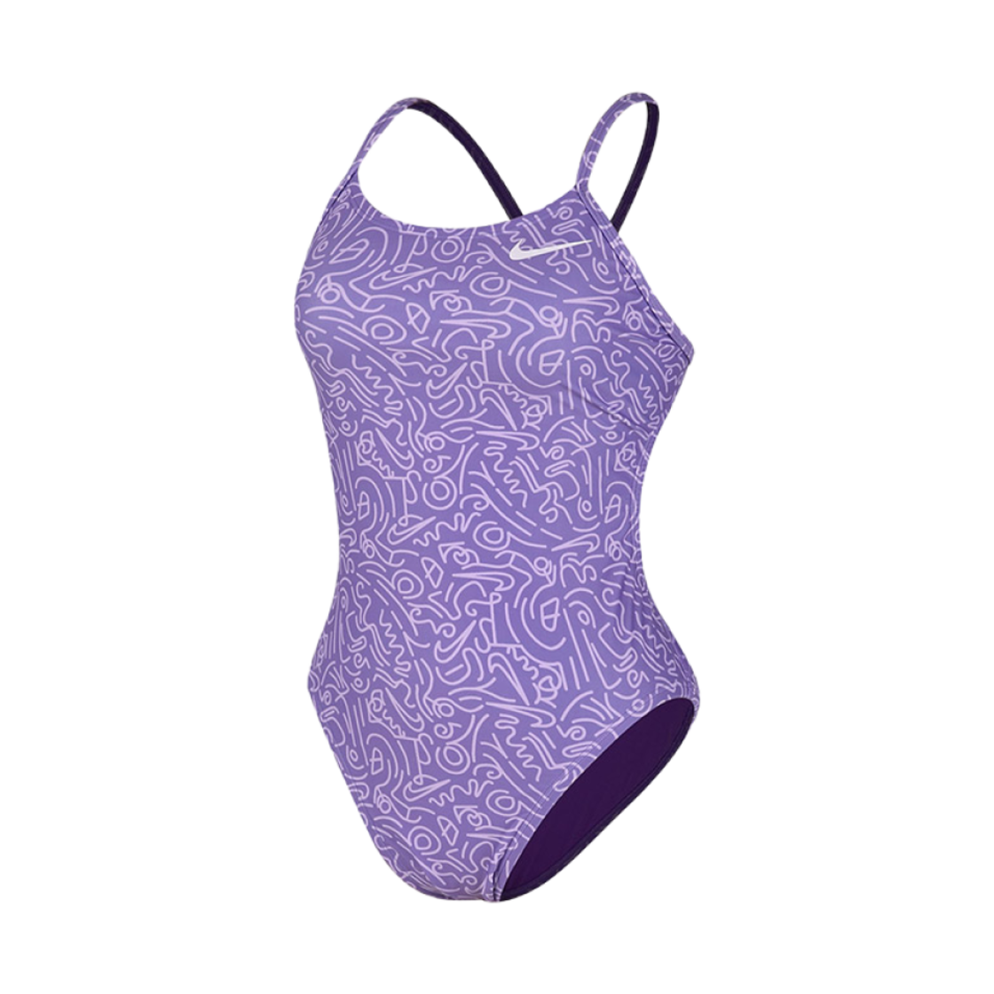 NESSD013-582 (W) Nike Swim Playful Maze Cut Out Space Purple
