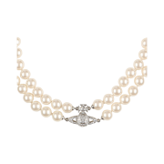 Vivienne Westwood Graziella Pearl Choker Necklace Gold