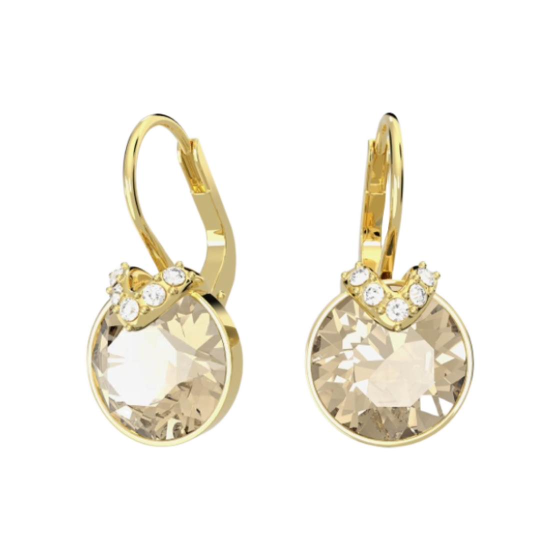 (W) 스와로브스키 벨라 V 드롭 이어링 골드 플래팅((W) Swarovski Bella V Drop Earrings Gold Plated) - 1