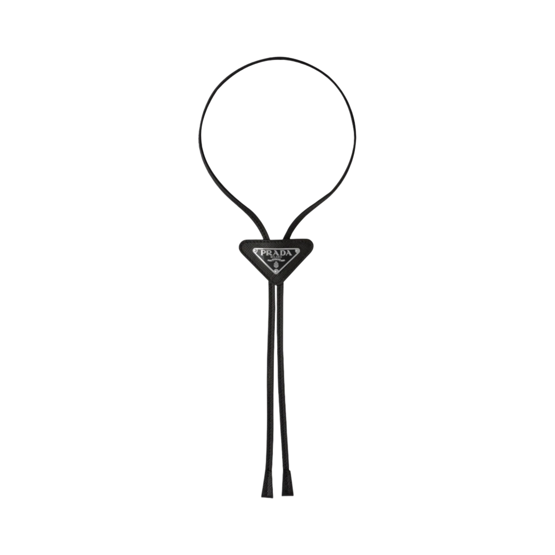 프라다 사피아노 레더 볼로 타이 블랙(Prada Saffiano Leather Bolo Tie Black)