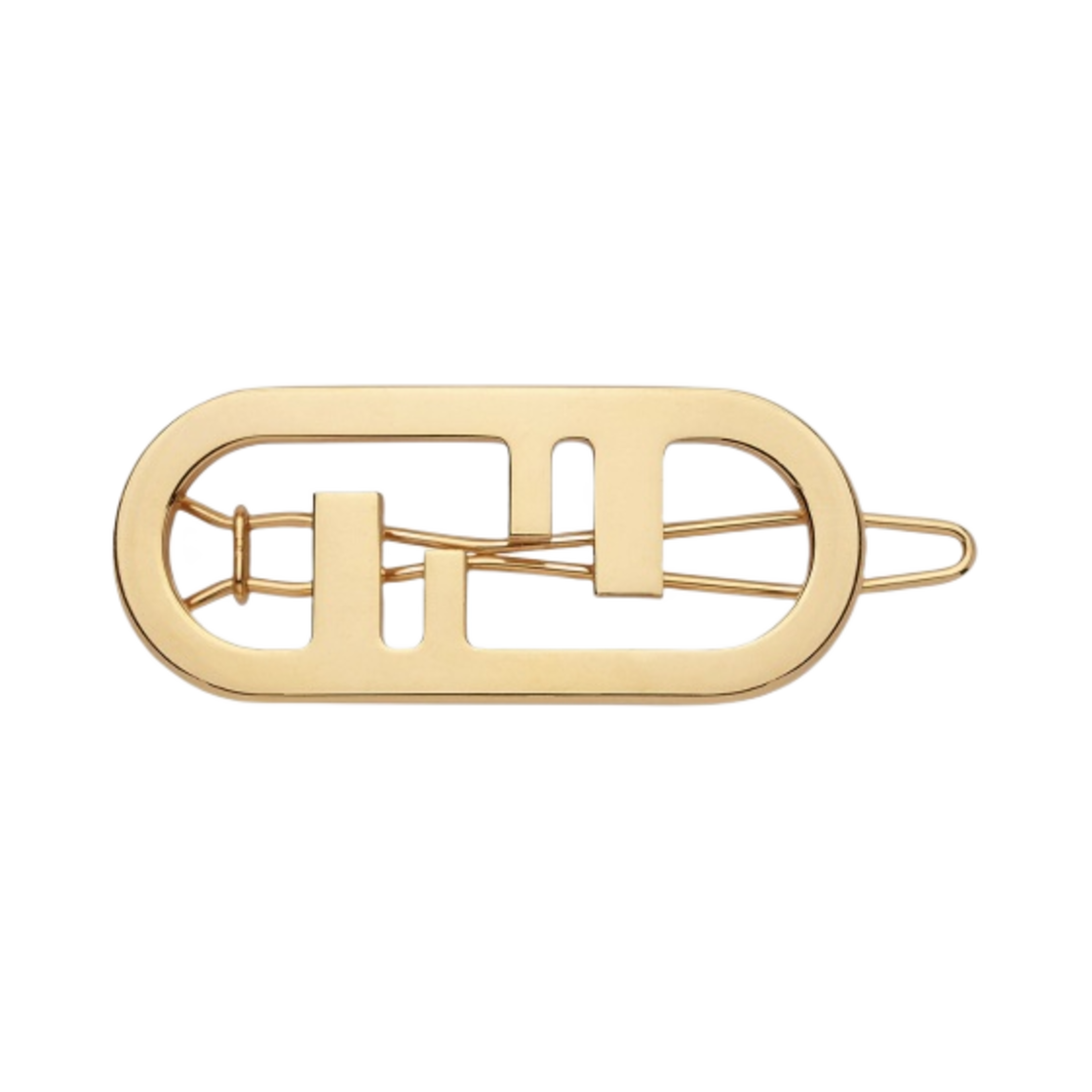 (W) 펜디 O 락 헤어 클립 골드((W) Fendi O Lock Hair Clip Gold) - 1