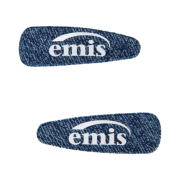 (W) Emis New Logo Denim Hairpin Dark Blue