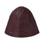 (W) Mischief Leather Bucket Hat Burgundy