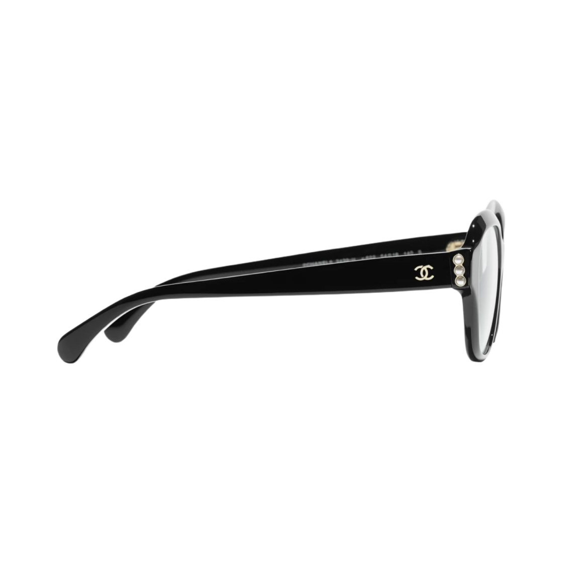샤넬 스퀘어 프레임 아세테이트 글래스 펄 & 블랙(Chanel Square Eyeglasses Acetate Glass Pearls & Black) - 3