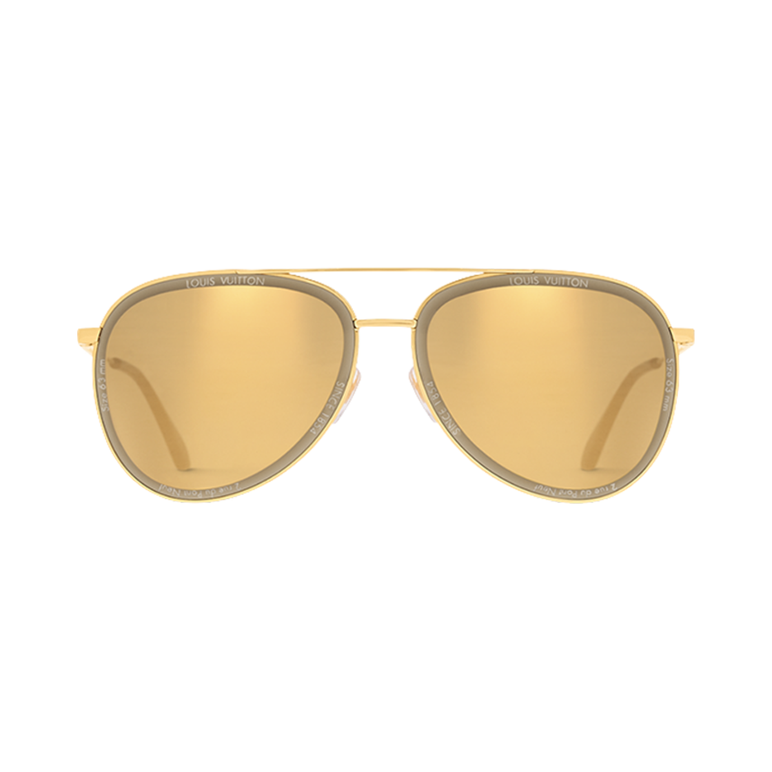 루이비통 LV 슈퍼 비전 메탈 파일럿 선글라스 골드(Louis Vuitton LV Super Vision Metal Pilot Sunglasses Gold) - 2