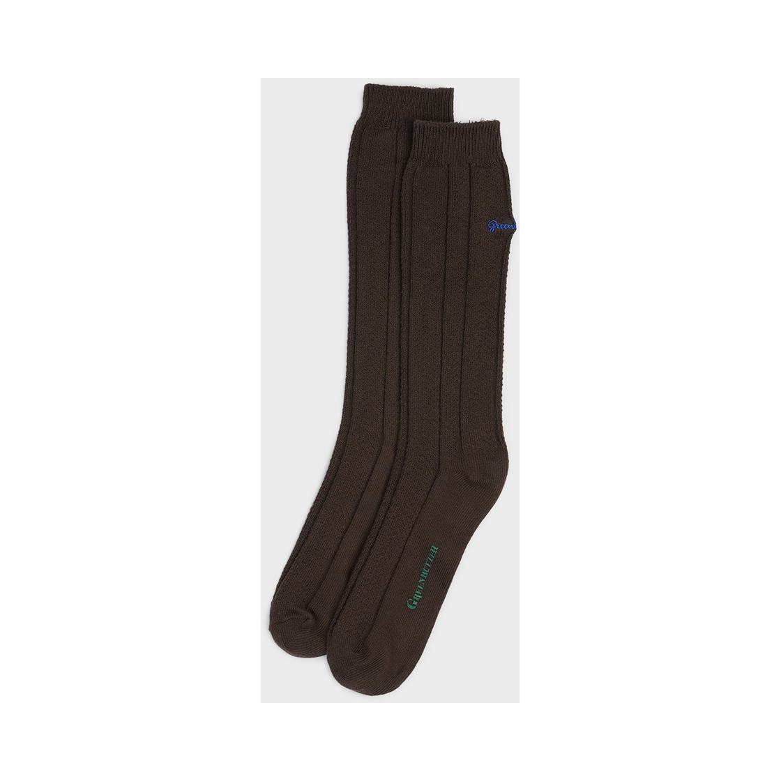 그린버터 넷 스트라이프 삭스 브라운(Greenbutter Net stripe Socks Brown)