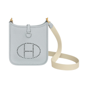 Hermes Evelyne 16 Amazone Bag Clemence & Gold Bleu Pale Nata