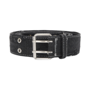 (W) Matin Kim Damage Eyelet Belt Black