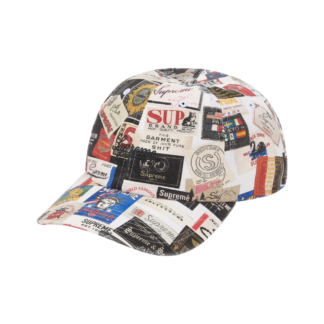 슈프림 라벨스 6-패널 캡 화이트 - 21SS(Supreme Labels 6-Panel White - 21SS) - 1