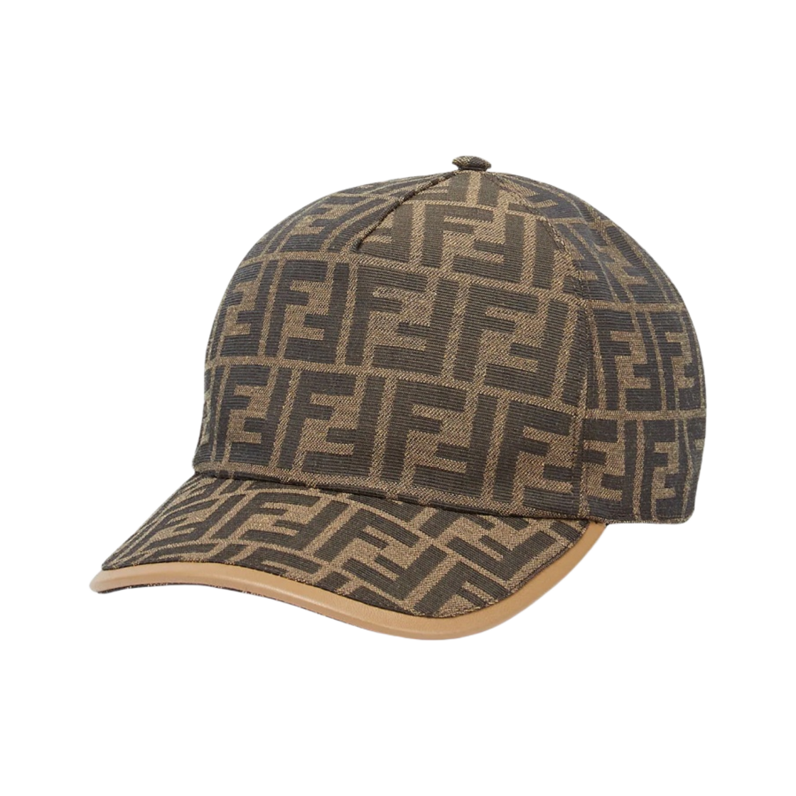 펜디 FF 자카드 패브릭 세미 스티프 피크 베이스볼 캡 브라운