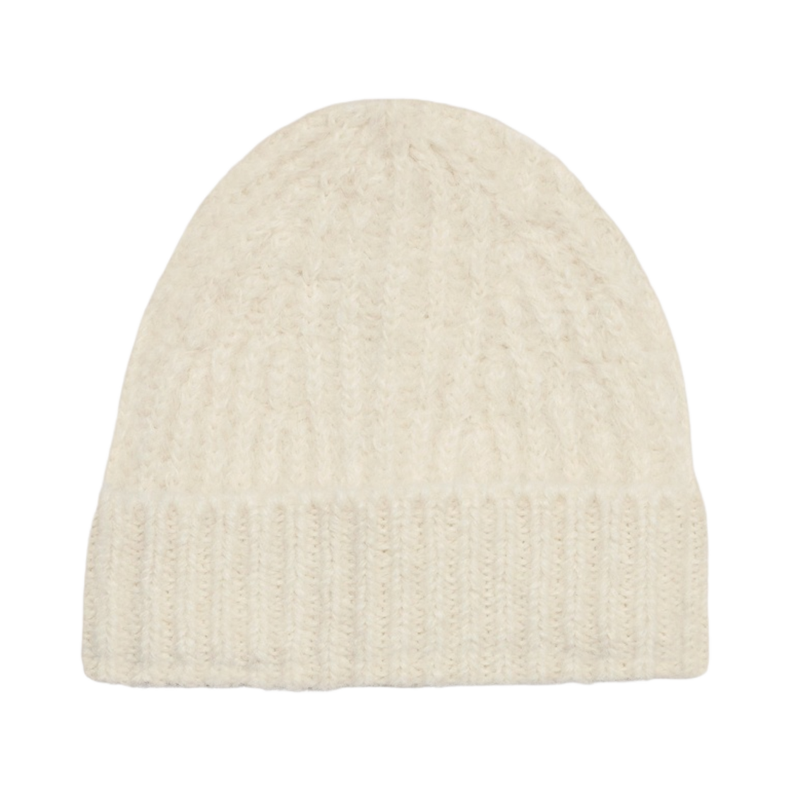 (W) 아미 립드 청키 비니 아이보리((W) AMI Ribbed Chunky Beanie Ivory) - 1