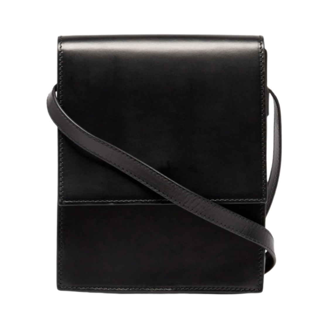르메르 스몰 사첼백 베지터블 탠 레더 블랙(Lemaire Small Satchel Bag Vegetable-Tanned Leather Black) - 1