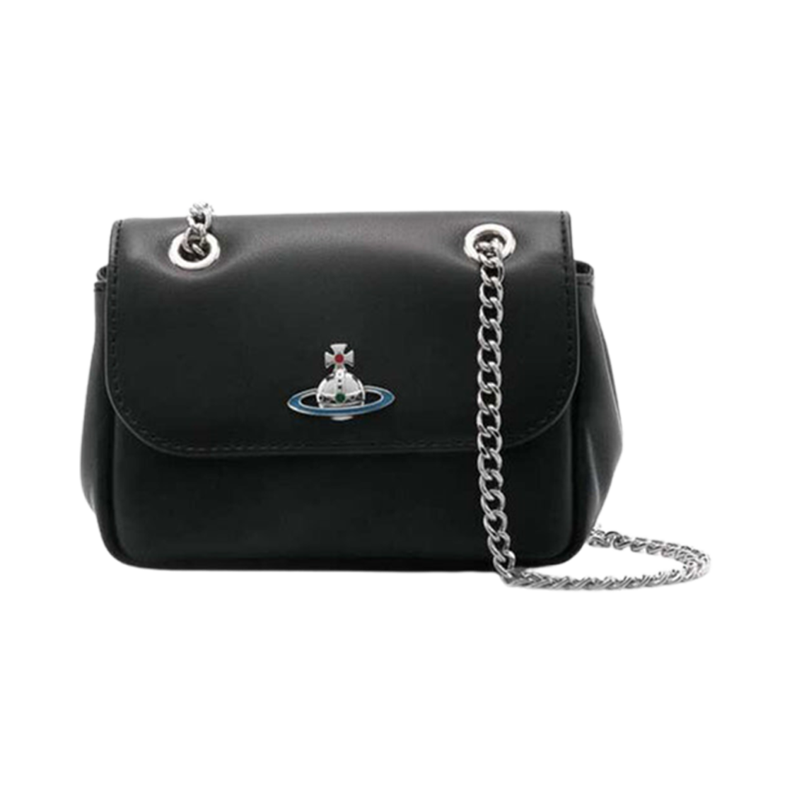 5C01000DW-L001L-N403 Vivienne Westwood Purse Small Chain Bag Black