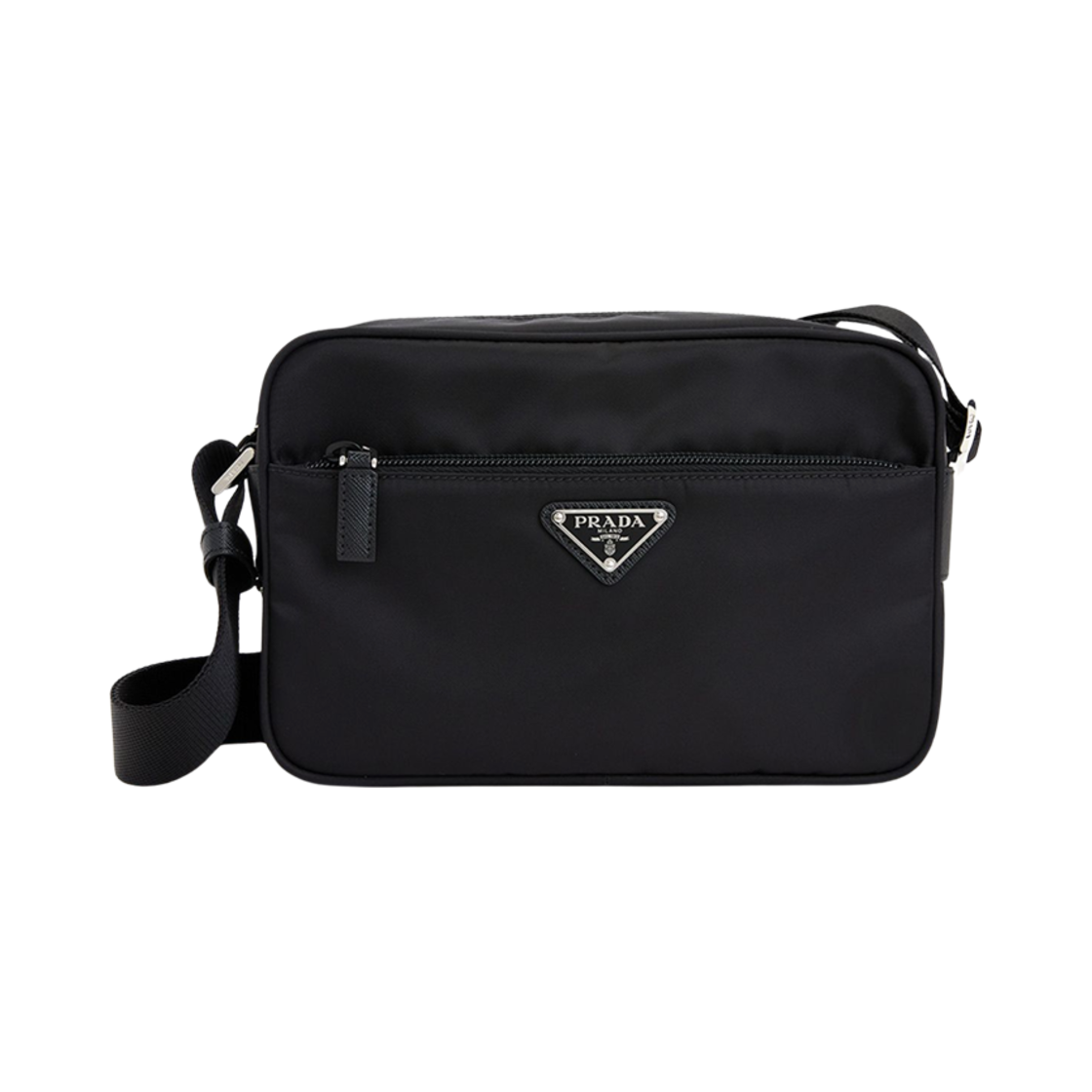 1BC167-V44-F0002 Prada Triangle Logo Re-Nylon Crossbody Bag Black