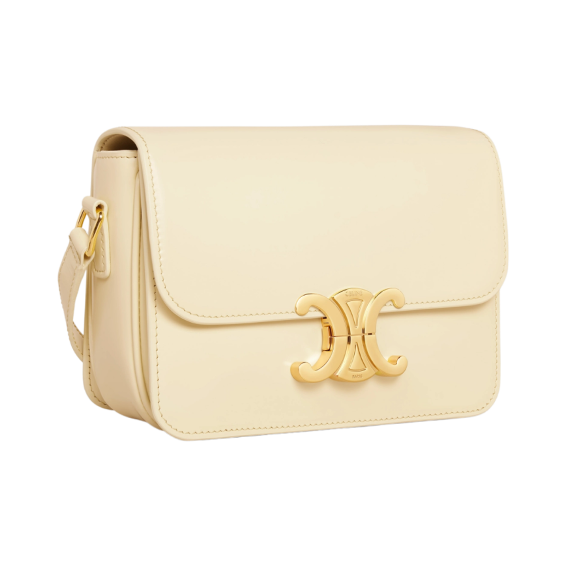 셀린느 샤이니 카프스킨 틴 트리옹프 백 소프트 옐로우(Celine Teen Triomphe Bag in Shiny Calfskin Soft Yellow) - 2