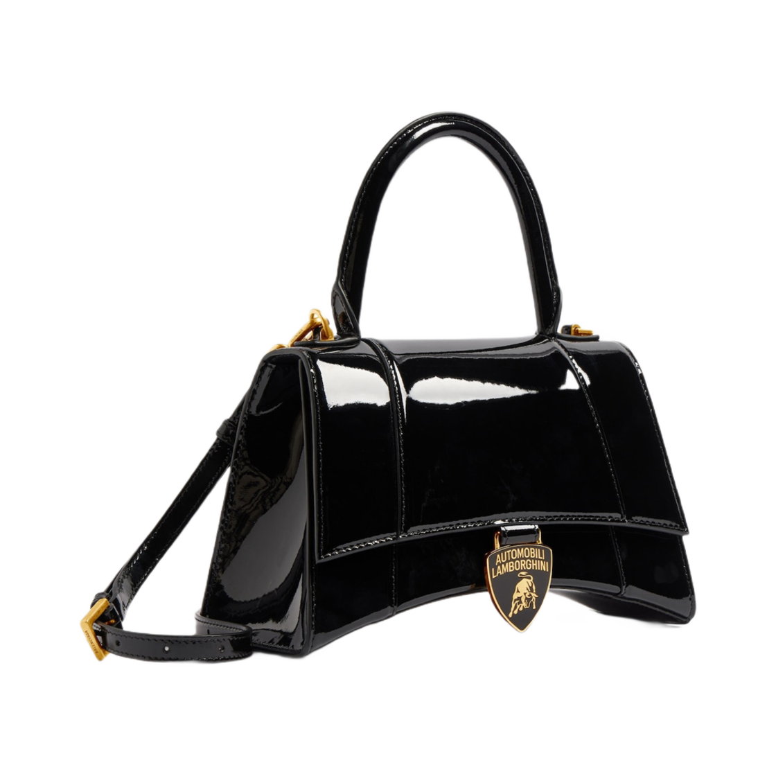 발렌시아가 x 오토모빌리 람보르기니 아워글래스 핸드백 스몰 블랙(Balenciaga x Automobili Lamborghini Hourglass Handbag Small Black) - 2