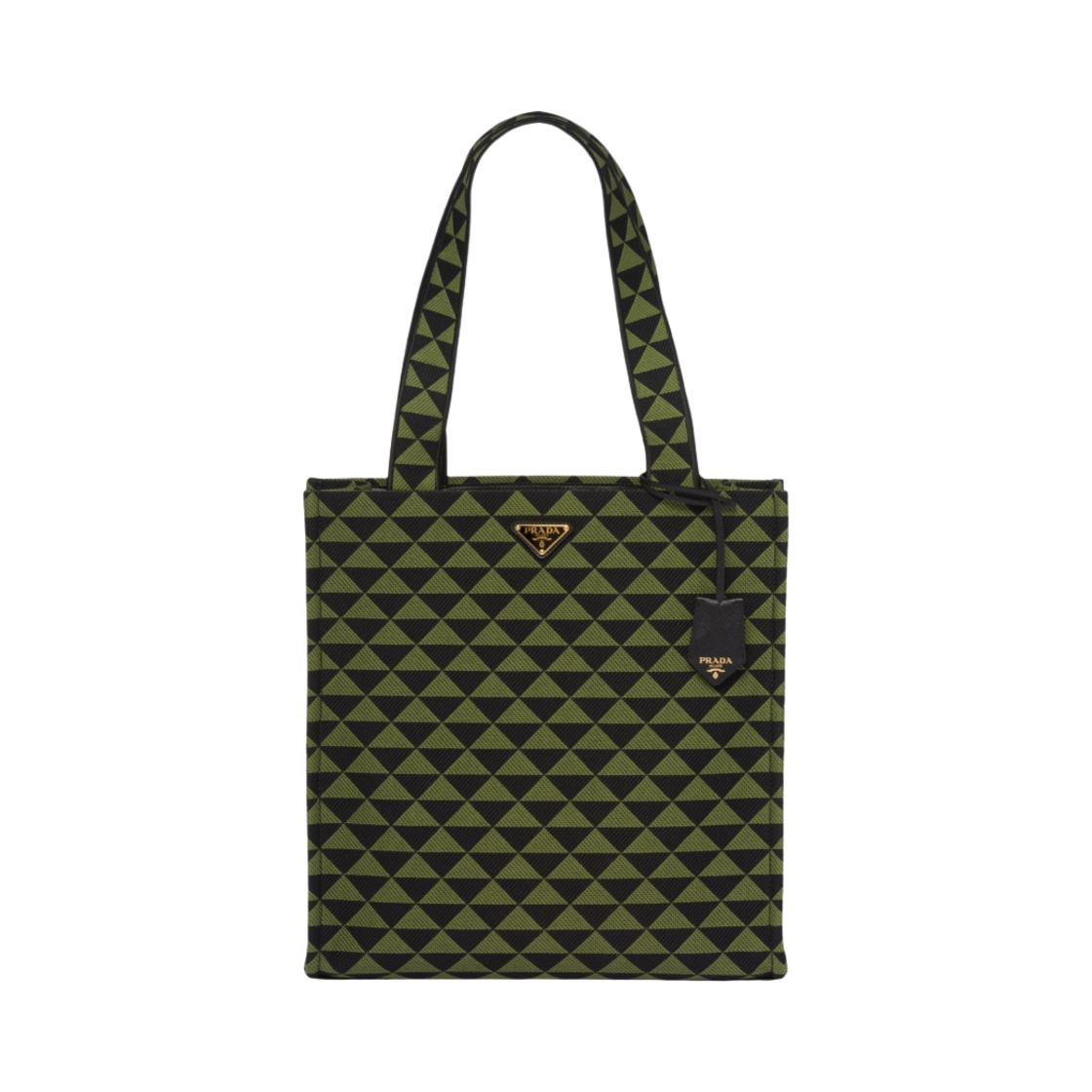 프라다 자수 패브릭 심볼 백 블랙 아이비 그린(Prada Symbole Bag In Embroidered Fabric Black Ivy Green) - 1