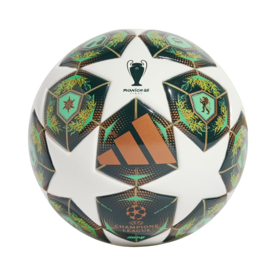 아디다스 UCL 24/25 녹아웃 스테이지 미니 볼 화이트 쉐도우 그린(Adidas UCL 24/25 Knockout Stage Mini Ball White Shadow Green)
