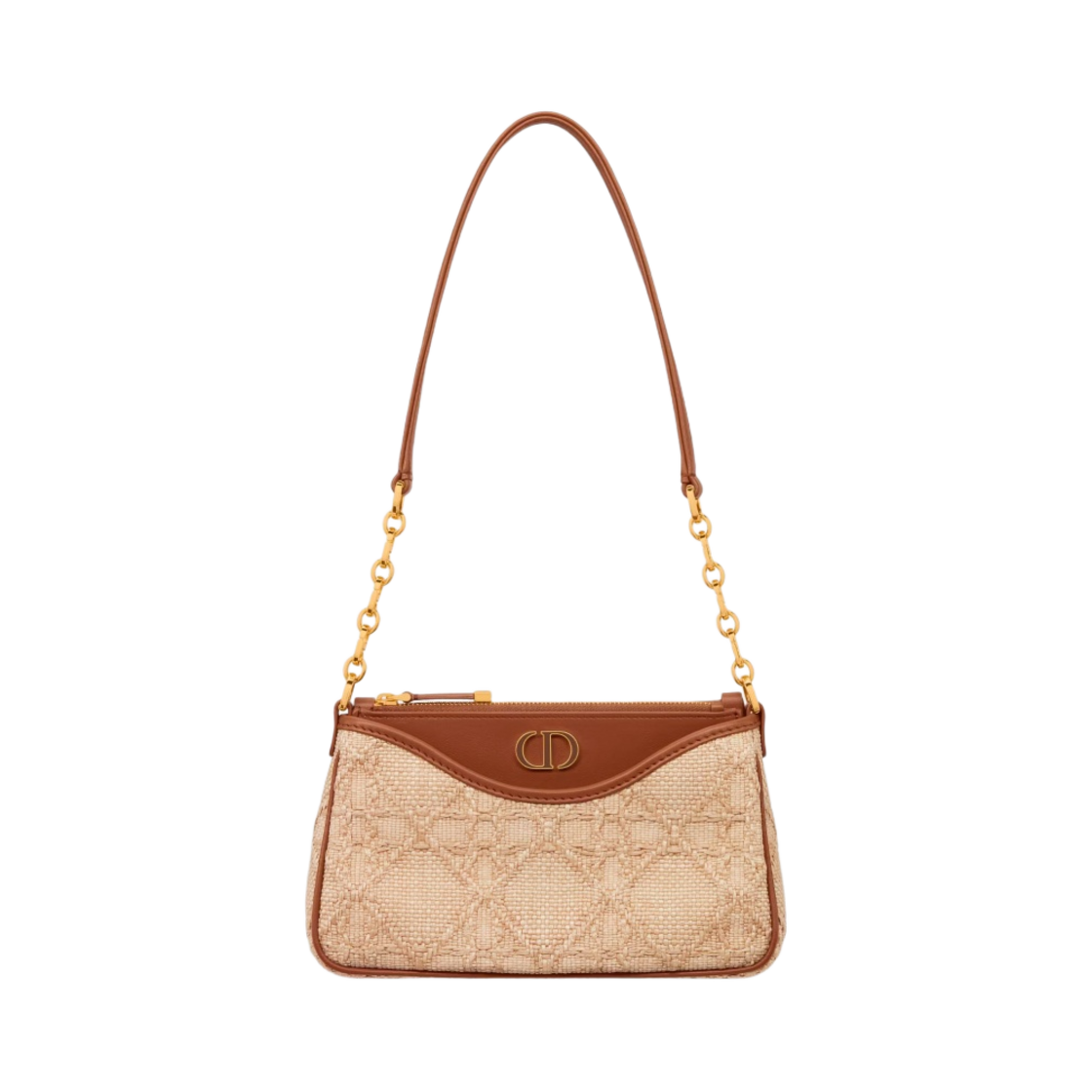 디올 30 몽테뉴 호보 에비뉴 라이트 백 내츄럴 까나쥬 라피아(Dior 30 Montaigne Hobo Avenue Mini Bag Natural Cannage Raffia) - 1