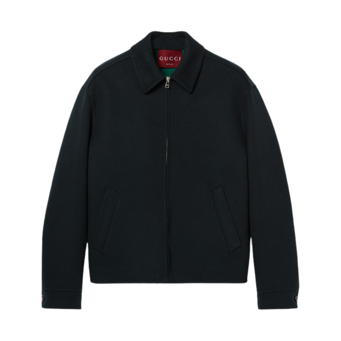 구찌 자카드 울 집 자켓 다크 블루(Gucci Wool Zip Jacket with Jacquard Dark Blue)