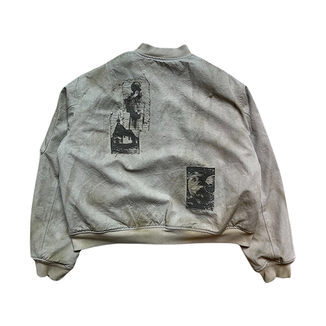 언더마이카 멀티 빈티지 그래픽 패치드 MA-1 탄 - 25SS(Undermycar Multi Vintage Graphic Patched MA-1 Tan - 25SS) - 2