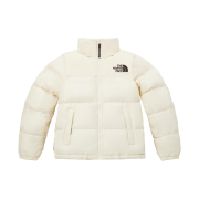 (W) The North Face Nuptse On Ball Jacket Ivory