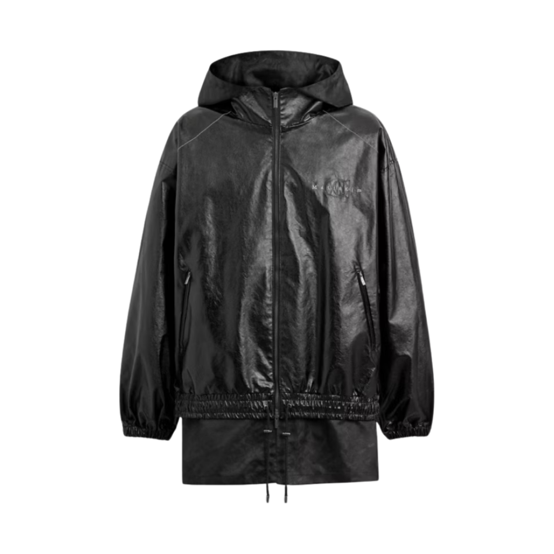 (W) 코치 x 마뗑킴 레이어드 코팅 후드 점퍼 블랙((W) Coach x Matin Kim Layered Coated Hoodie Jumper Black)