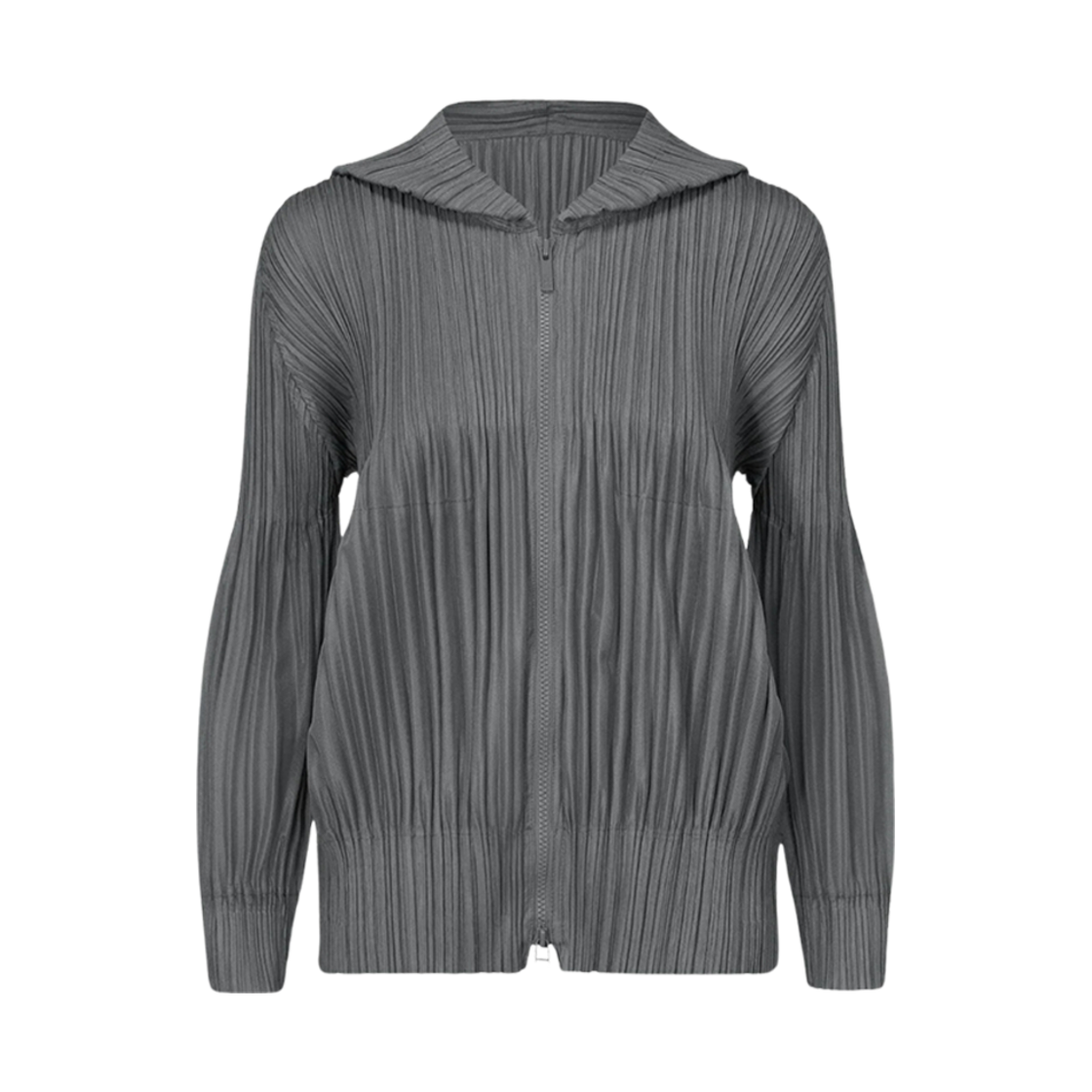 JC401-12 (W) Pleats Please Issey Miyake Fluffy Basics Jacket Gray