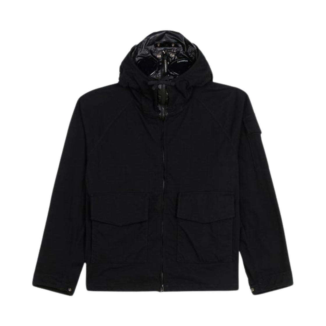 18CMOW223A110320G999 C.P. Company Knitted Nylon Jersey Explorer Jacke Black - 25SS