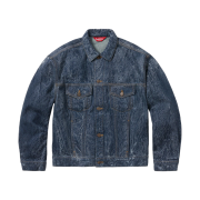 Supreme Crackle Denim Trucker Jacket Blue - 23FW