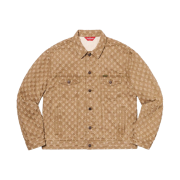Supreme Hole Punch Denim Trucker Jacket Brown - 20SS