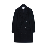 AMI Double Breasted Coat Black
