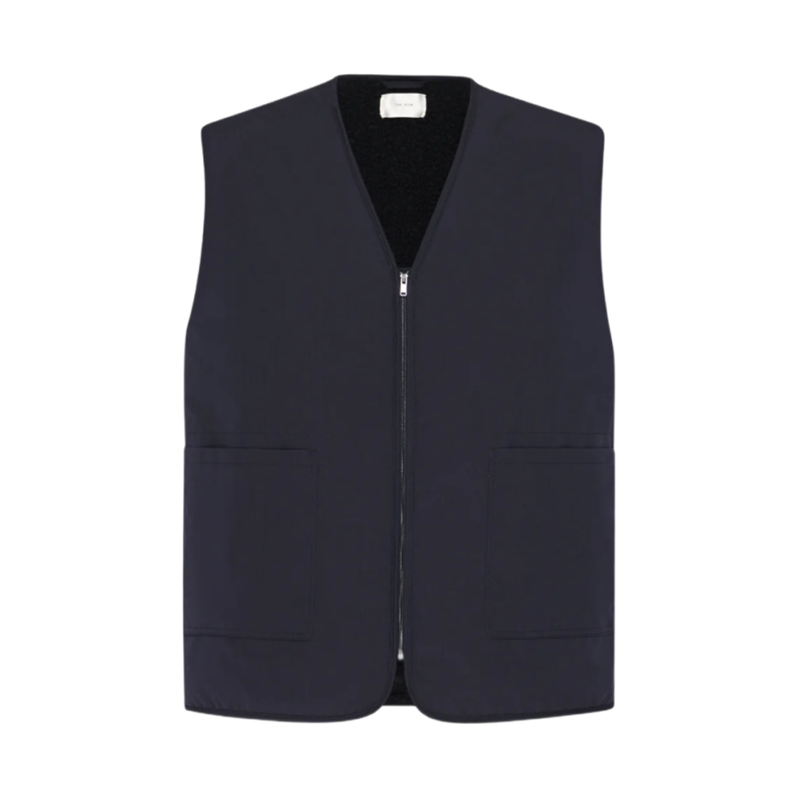 778W3481NVY The Row Acadia Vest in Cashmere and Silk Navy